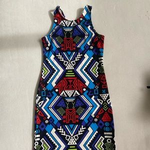 Kuccia Eclectic Print Sleeveless Dress